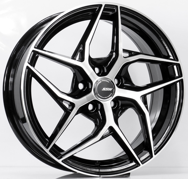 ล้อแม็ก ล้อแม็ก SSW S369 ขอบ 16 กว้าง 6.5นิ้ว 5รู100 Offset38 สีดำหน้าเงา