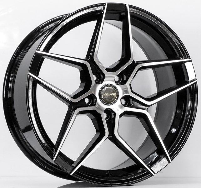 ล้อแม็ก ล้อแม็ก SSW S366 ขอบ 18 กว้าง F8 R9นิ้ว 5รู114.3 Offset38-40 สีดำหน้าเงา