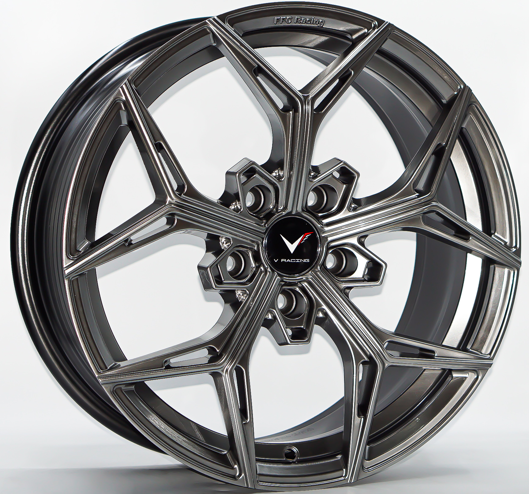 ล้อแม็ก ล้อแม็ก WP FF074 ขอบ 17นิ้ว กว้าง 7.5นิ้ว 5รู114/112 Offset35 ไฮเปอร์แบล็ค