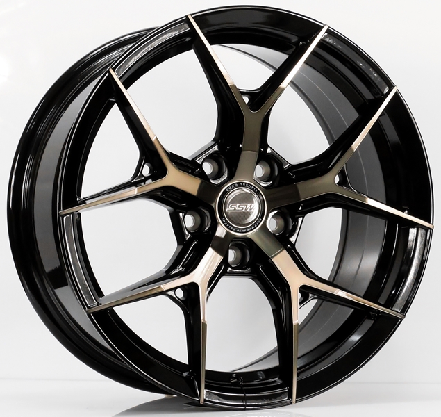 ล้อแม็ก ล้อแม็ก SSW S385 5รู108 ET38 สีดำหน้าชา กว้าง8.5 ขอบ18นิ้ว