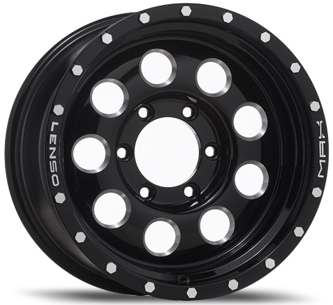 ล้อแม็ก ล้อแม็ก Lenso MAX6 ขอบ 16 กว้าง 9นิ้ว 6รู139 Offset0 สีดำเงาหมุดเงิน