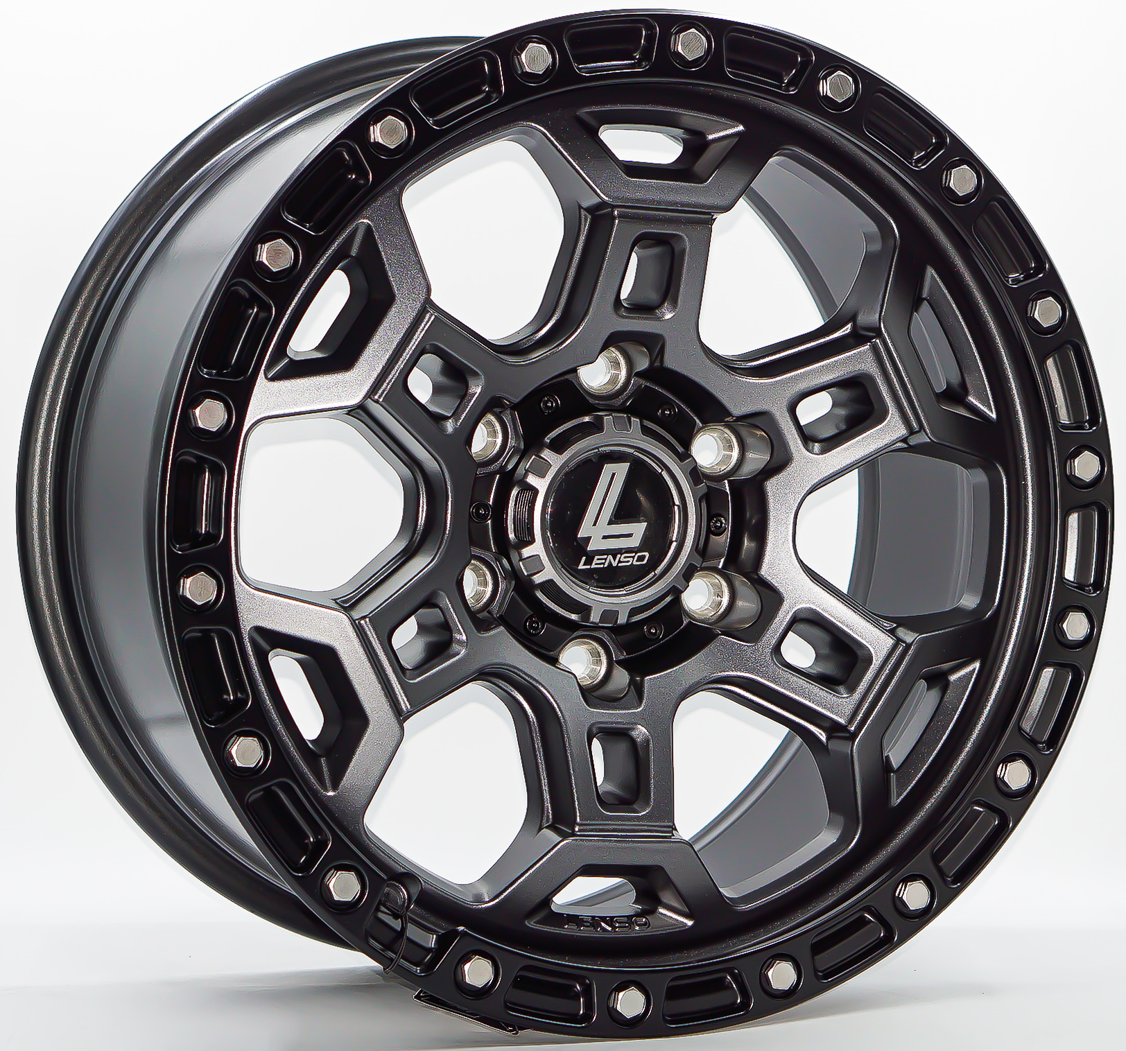 ล้อแม็ก ล้อแม็ก Lenso ARGO ขอบ 18 กว้าง 9นิ้ว 6รู139.7 Offset12 สีเทาขอบดำ
