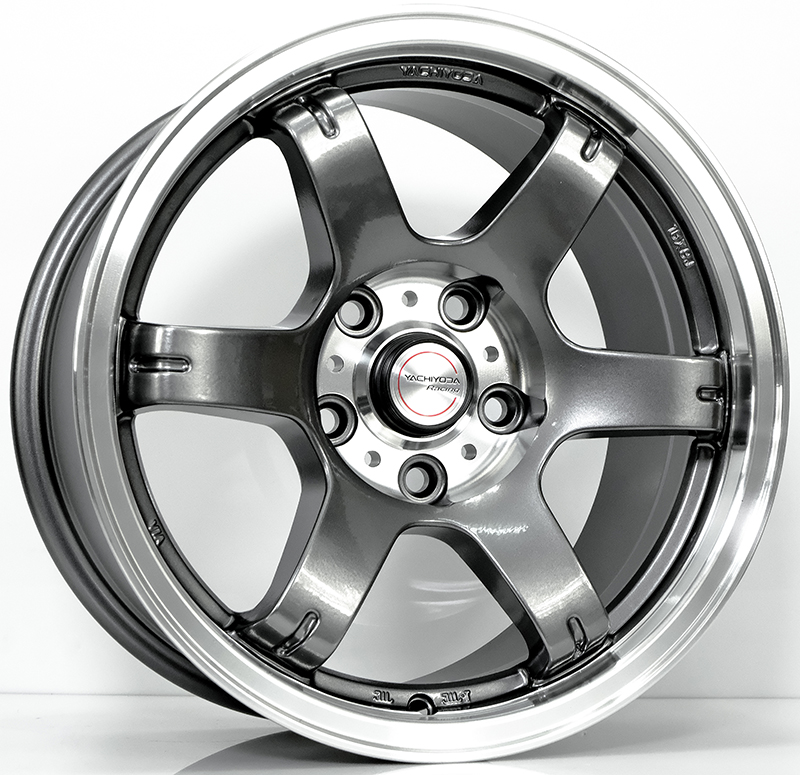 ล้อแม็ก ล้อแม็ก Yachiyoda XT6 ขอบ 16 กว้าง 8นิ้ว 5รู114.3 Offset30 สีเทาขอบเงา