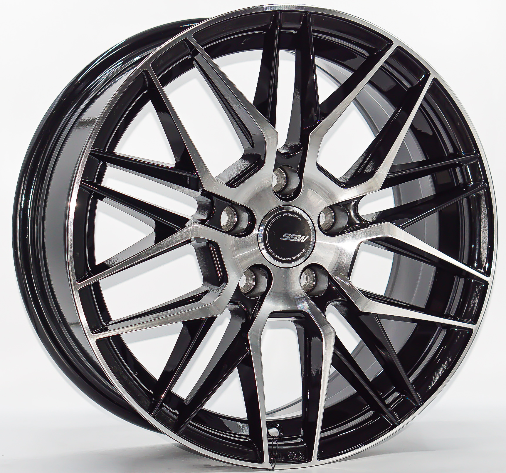 ล้อแม็ก ล้อแม็กใหม่ SSW 348 ขอบ 16นิ้ว กว้าง 7นิ้ว 5รู108 Offset35 ดำหน้าเงา