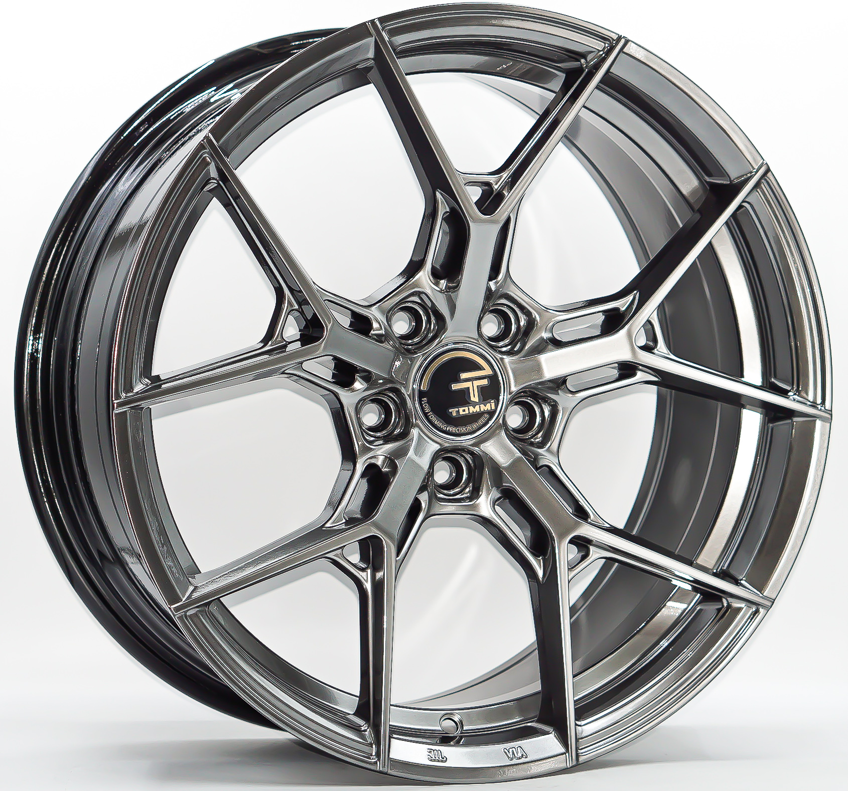 ล้อแม็ก ล้อแม็ก TOMMI P101 FlowForming ขอบ 18 กว้าง 8นิ้ว 5รู108 Offset35 สีไฮเปอร์แบล็ค