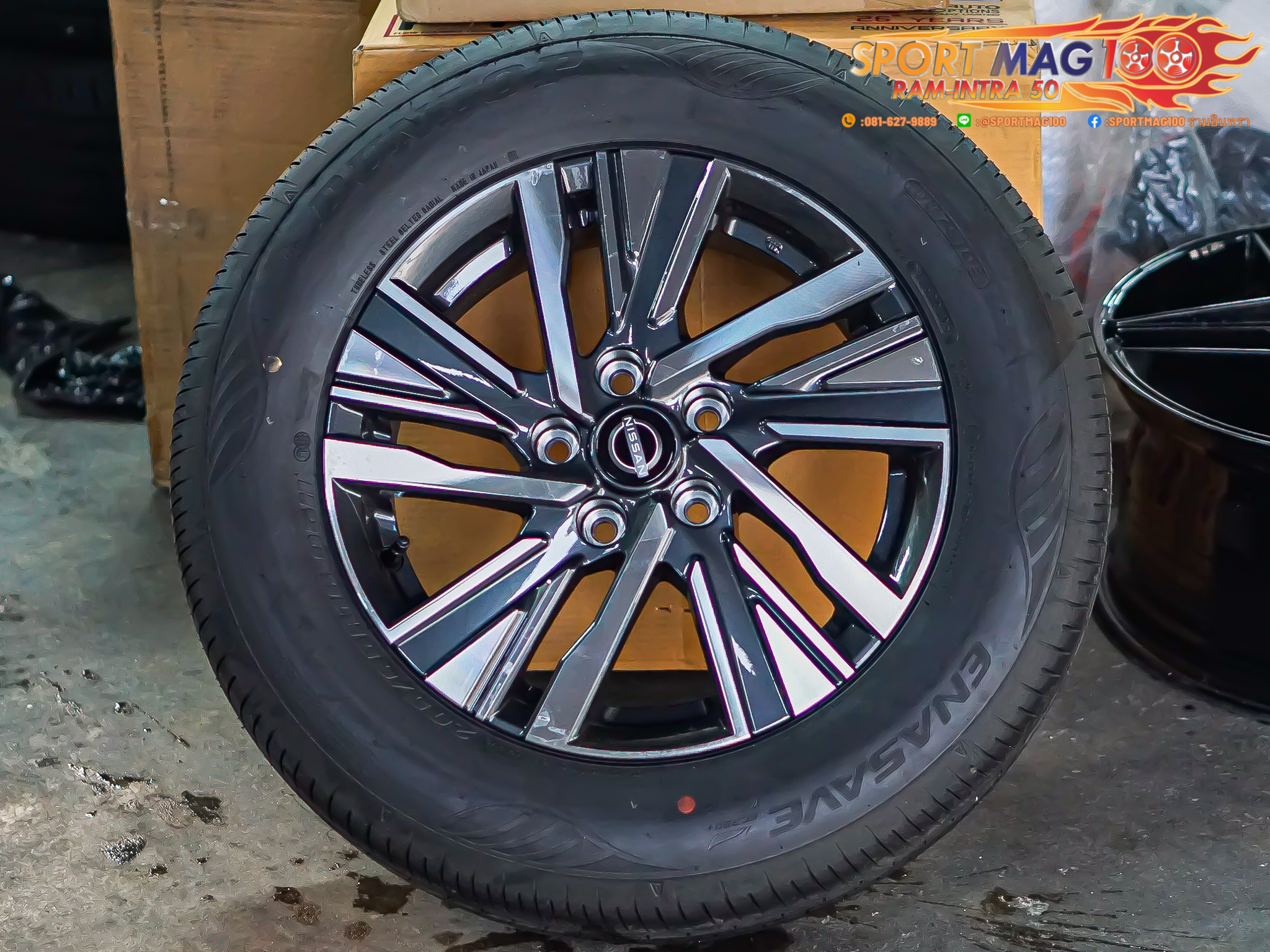 ล้อแม็ก ล้อติดรถ Nissan Serena ขอบ16 กว้าง 6นิ้ว 5รู114.3 Offset 45 (รามอินทรา)