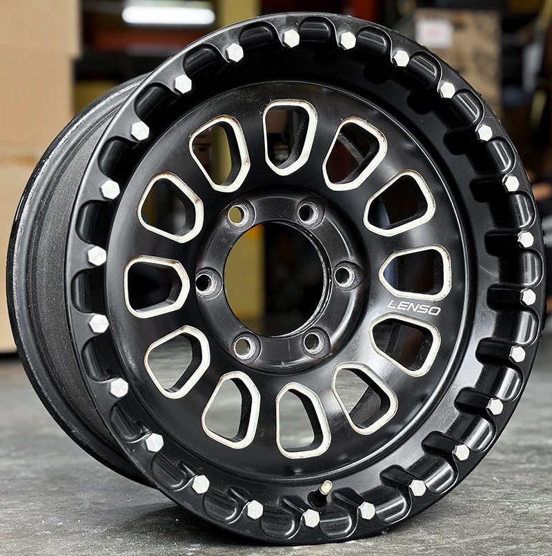 ล้อแม็ก ล้อแม็กมือสอง Lenso Max Monster ขอบ 16 กว้าง 8.5นิ้ว 6รู139.7 Offset0 สัดำ(ลาดพร้าว)
