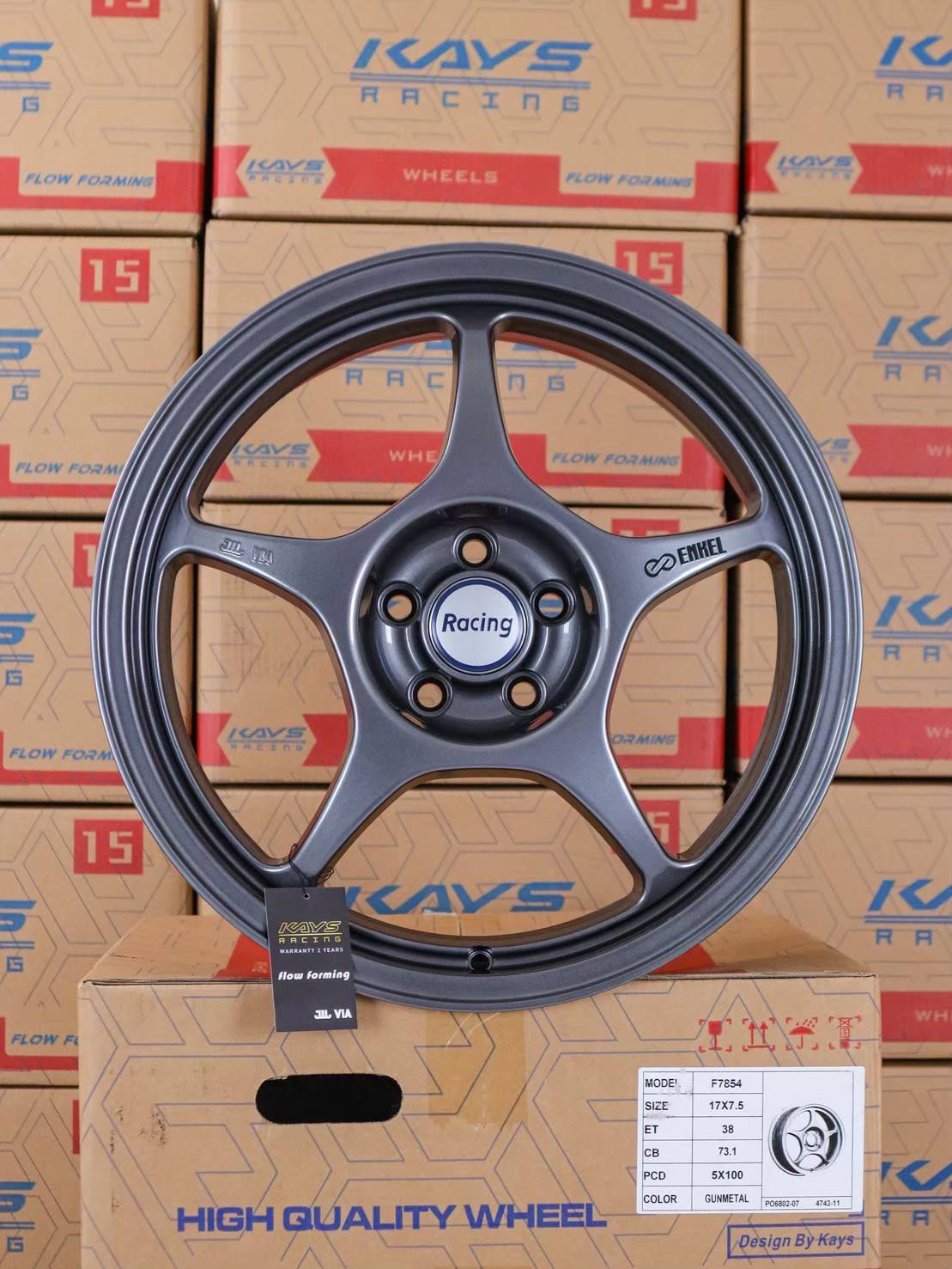 ล้อแม็ก ล้อแม็ก Rp01 5รู100 ET38 สีกันเมทาลิก กว้าง7.5 ขอบ17นิ้ว 