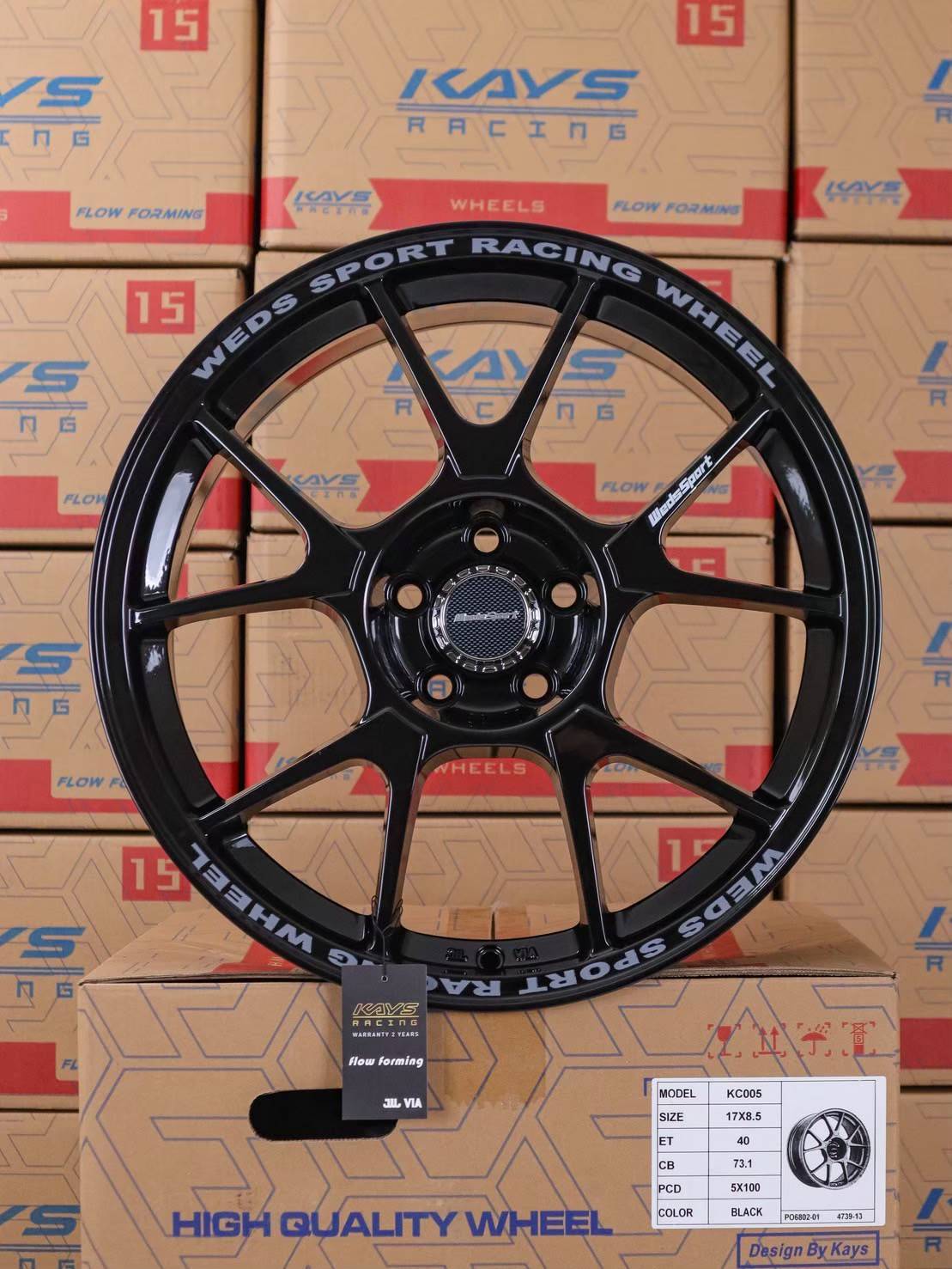 ล้อแม็ก ล้อแม็ก TC005 5รู100 ET40 สีดำ กว้าง8.5 ขอบ17นิ้ว 