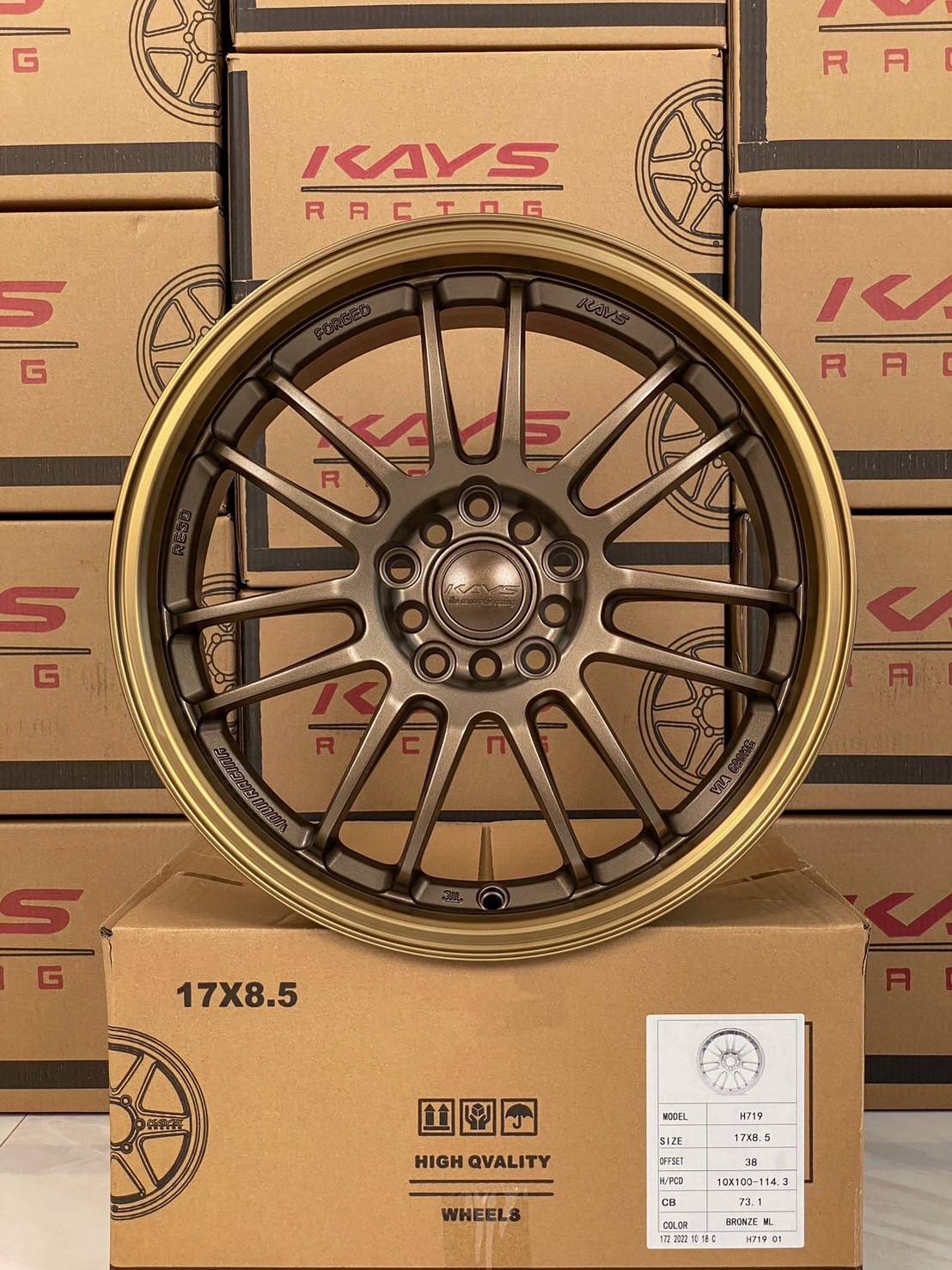 ล้อแม็ก ล้อแม็ก RE30 5รู100/114 ET38 สีทองแดง กว้าง8.5 ขอบ17นิ้ว 