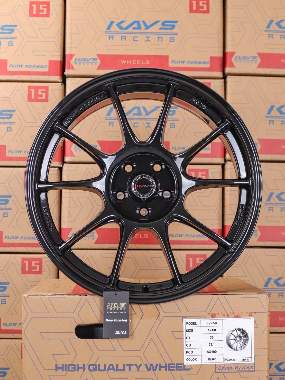 ล้อแม็ก ล้อแม็ก TC105 5รู100 ET35 สีดำ กว้าง8 ขอบ17นิ้ว 