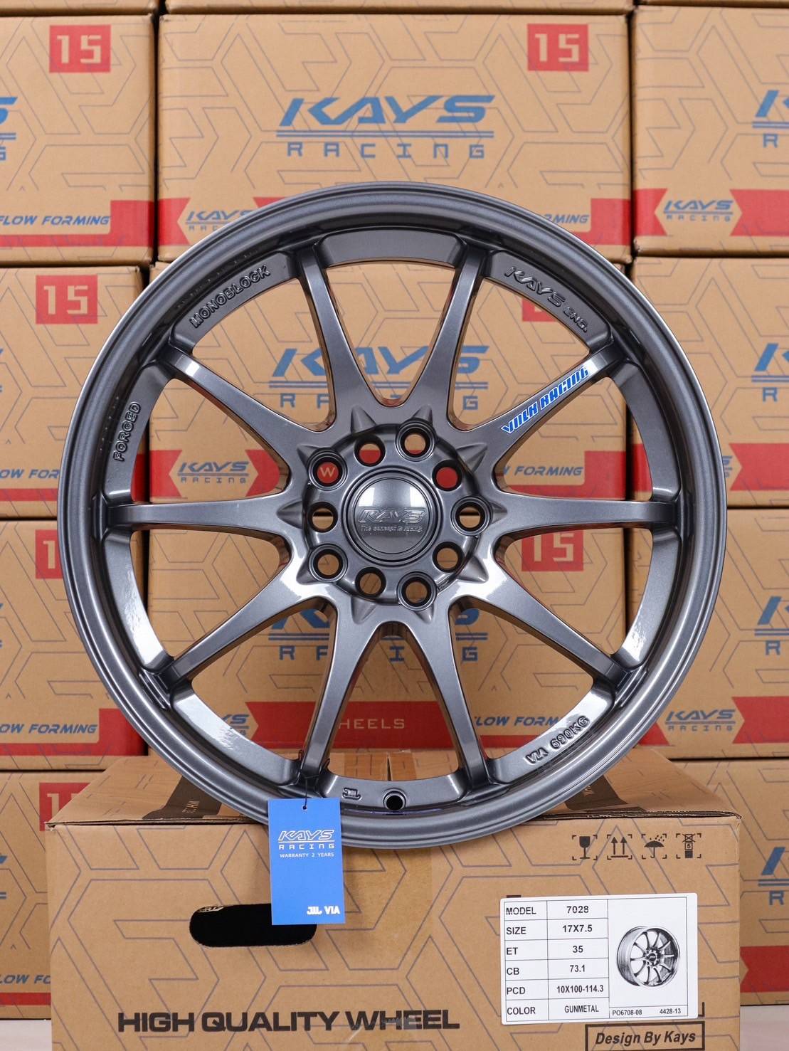 ล้อแม็ก ล้อแม็กเรซ CE28 5รู100/114 ET35 กันเมทาลิก กว้าง7.5 ขอบ17นิ้ว 