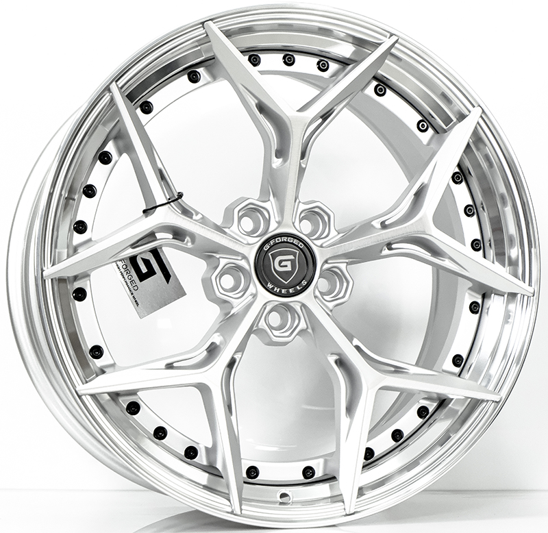 ล้อแม็ก ล้อแม็ก G-Forged GF15 FlowForming ขอบ 20 กว้าง F8.5 R10นิ้ว 5รู114.3/112 Offset32-40 สีBrusSilverMatt