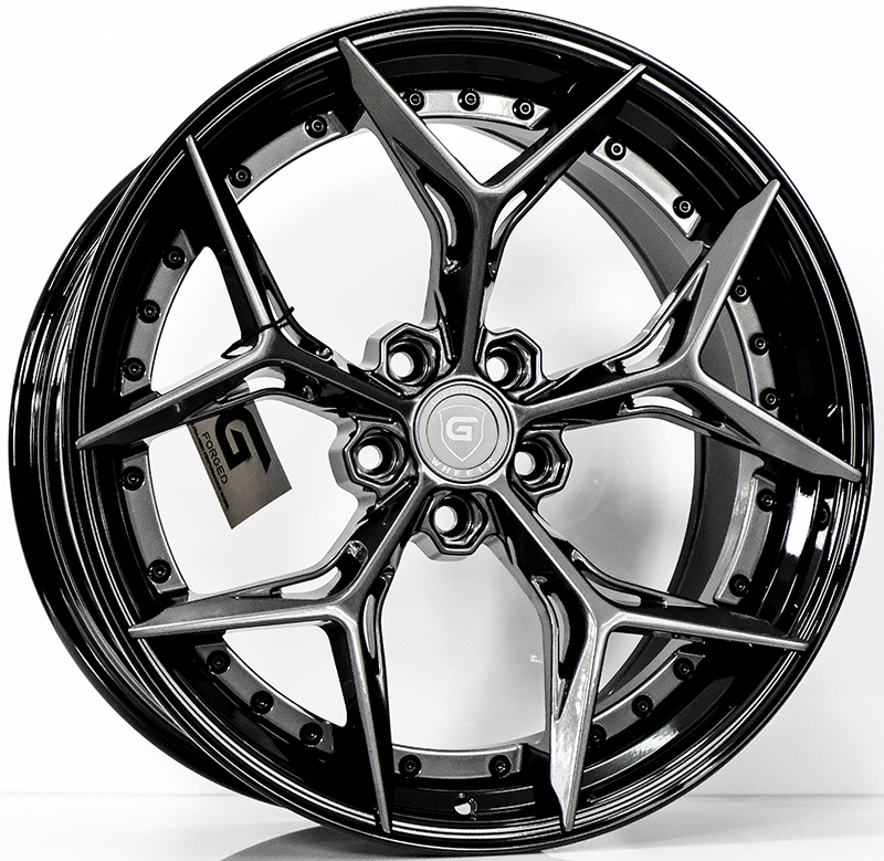 ล้อแม็ก ล้อแม็ก G-Forged GF15 FlowForming ขอบ 20 กว้าง F8.5 R10นิ้ว 5รู112/114.3 Offset32-40 สีดาร์คกันขอบดำเงา