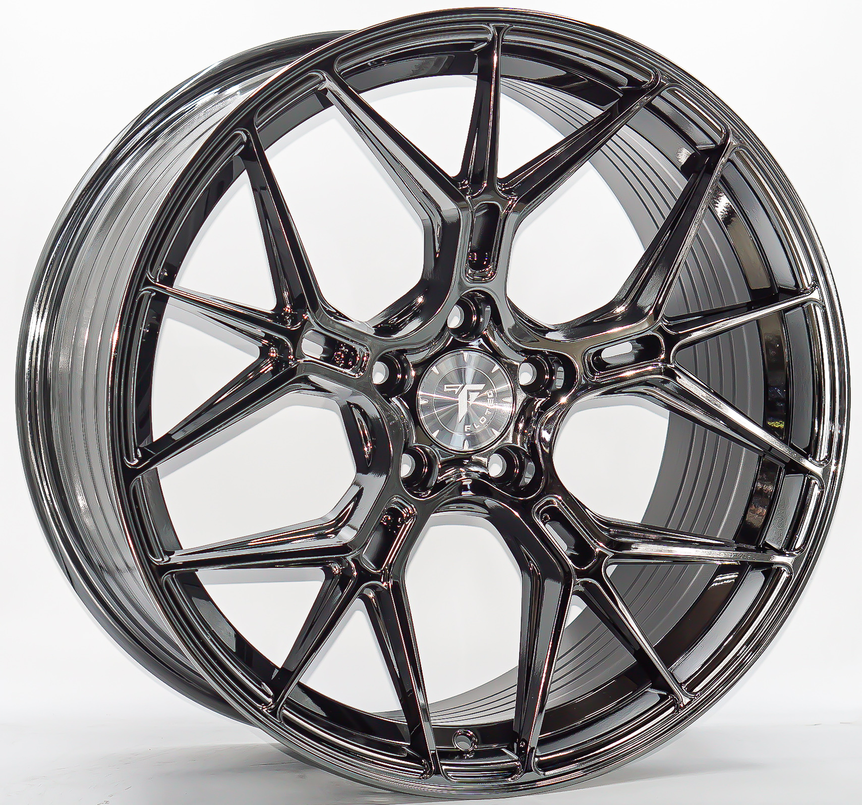 ล้อแม็ก ล้อแม็ก Flowforming Flotec F125 5รู114/112 แบล็คโคม ล้อหน้า8.5 ET35 ล้อหลัง9.5 ET45 ขอบ19นิ้ว