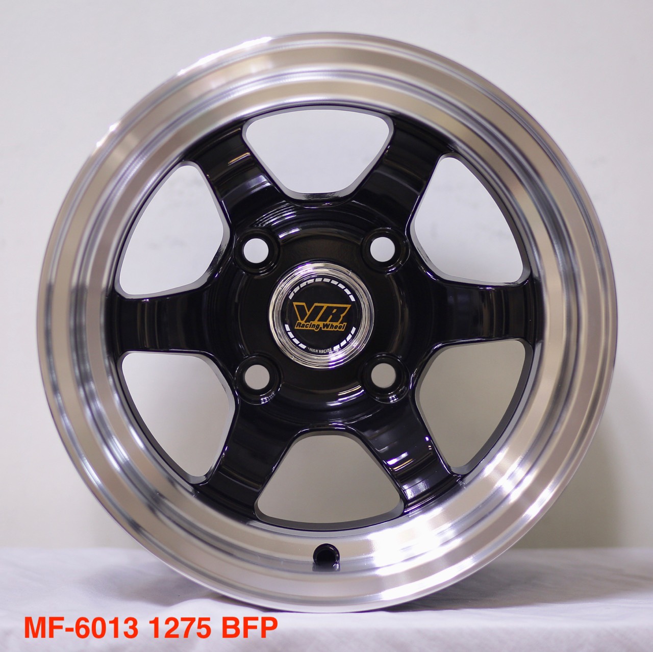 ล้อแม็ก ล้อแม็ก Te37 4รู110 ET-5 ดำขอบเงา กว้าง7 ขอบ12นิ้ว(สำหรับ Mira) 