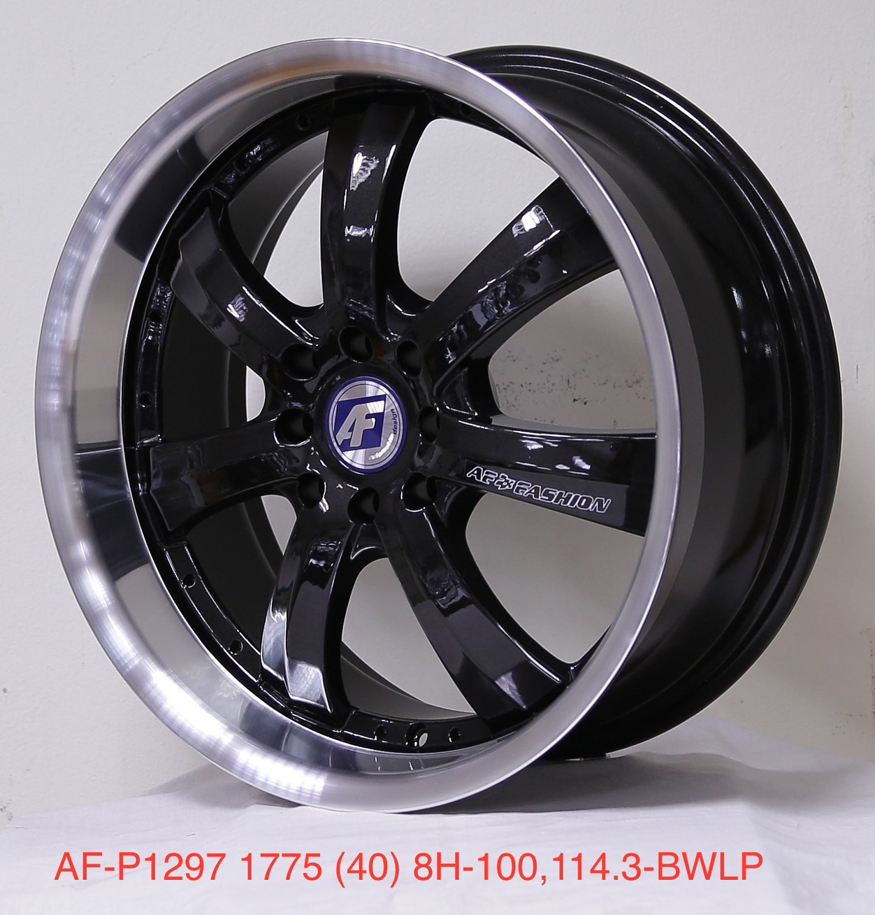 ล้อแม็ก  เฮียสั่งลด ล้อแม็ก AF P1297 4รู100/114 ET40 ดำขอบเงา กว้าง7 ขอบ17นิ้ว 