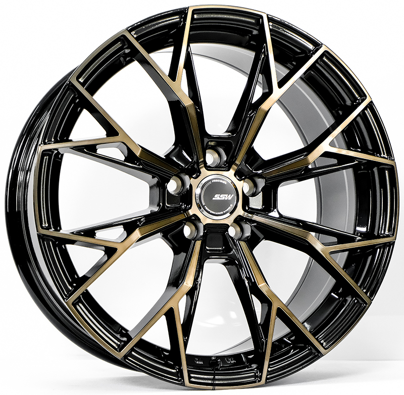 ล้อแม็ก ล้อแม็ก SSW S389 ขอบ18นิ้ว กว้าง8นิ้ว 5รู108 Offset38 สีดำหน้าชา