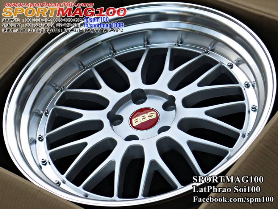  ล้อแม็กใหม่ BBS LMR 5รู114 ซิลเวอร์ขอบกระจก F8.5 R9.5-19นิ้ว 