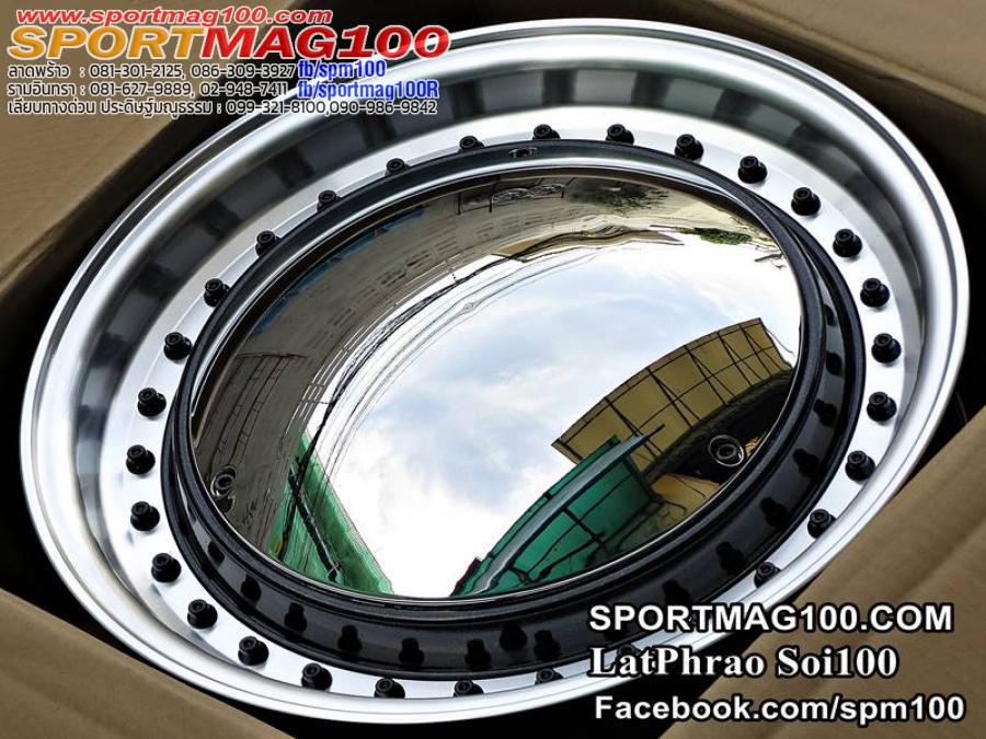  ล้อแม็กใหม่ RET Rew024 4รู100 ET30 ขอบเงาหมุดดำ สำหรับ BMW E30 6.5-15นิ้ว 