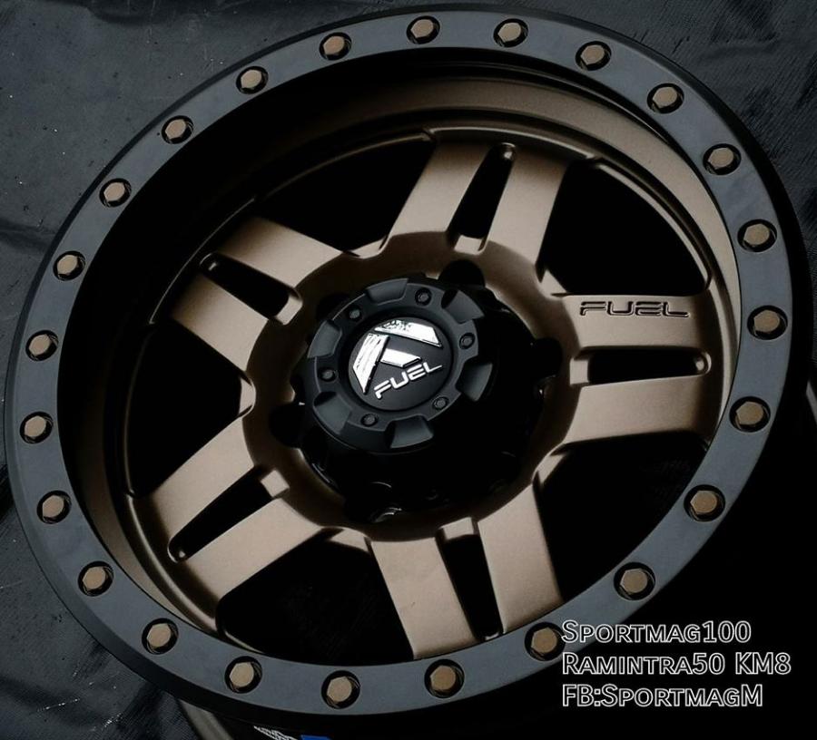  ล้อแม็กซ์ใหม่ USA FUEL Anza D558 6รู139 ET1 ทองแดงขอบดำ  8-16นิ้ว 