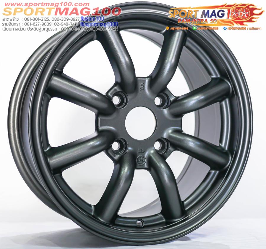 ล้อแม็กใหม่ Watanabe 4รู114 ET35 สีเทา 7-15นิ้ว(cb73)