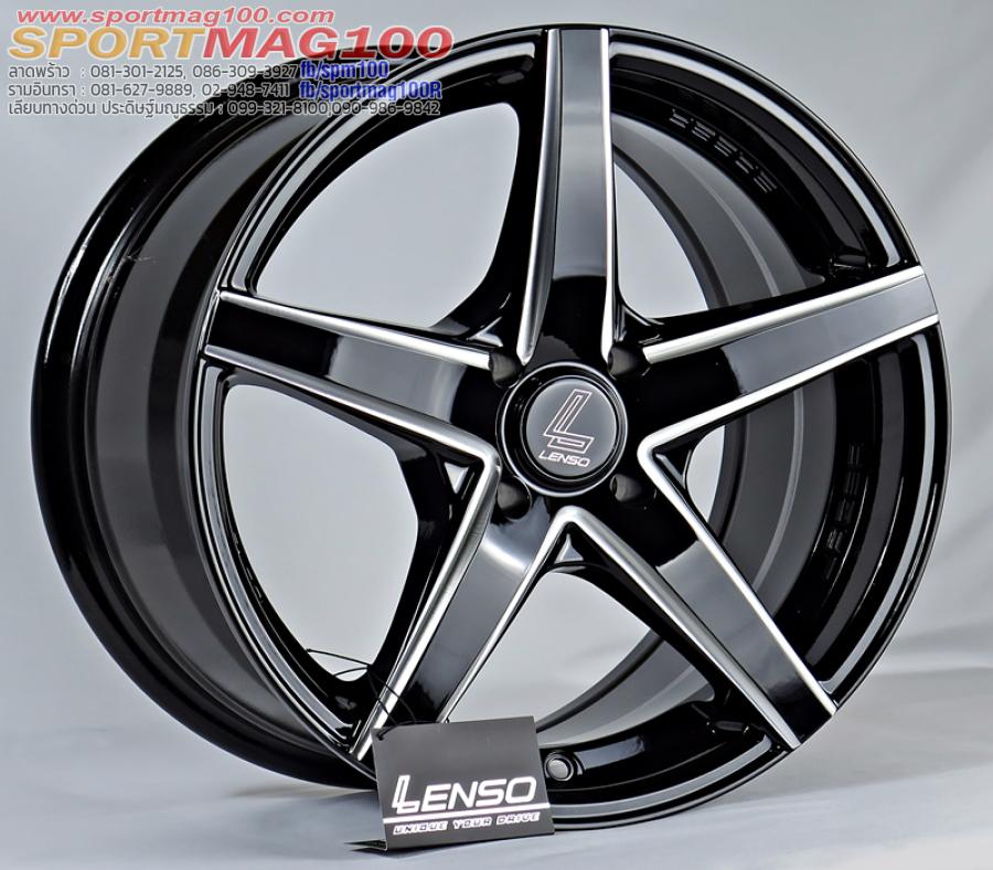 ล้อแม็กใหม่ Lenso JAS Jager Saber 4รู100 ET35 ดำเงามิลลิ่ง 7-15นิ้ว
