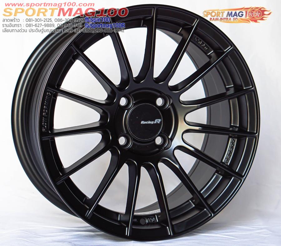 ล้อแม็กใหม่สุดเบา FlowForming MGW RS05RR 4รู100 ET30 ดำด้าน 7-15นิ้ว 