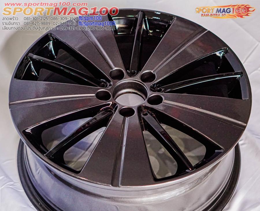 ล้อแม็กมือสองแท้ห้าง Benz CLA 5รู112 ET52 โมดิฟายดำหน้ากัน ชุดเดียวในไทย 7.5-18นิ้ว(รามอินทรา) 