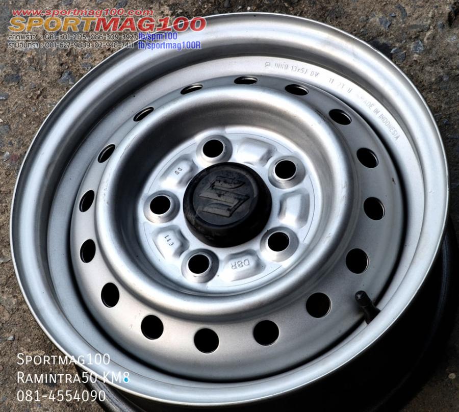 กระทะล้อ Suzuki Carry ขอบ13นิ้ว 5รู114.3 สีเงิน(รามอินทรา)