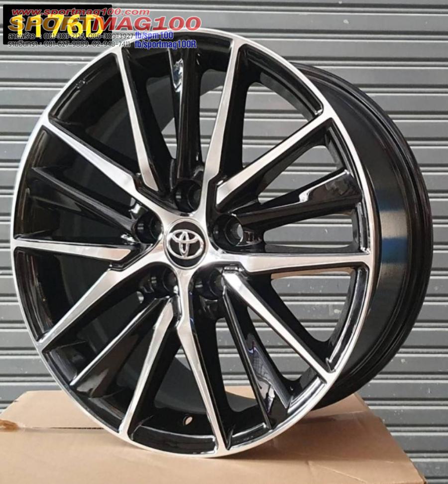 ล้อแม็กใหม่ลาย Toyota Camry 5รู114 ET40 ดำหน้าเงา 7.5-17นิ้ว 