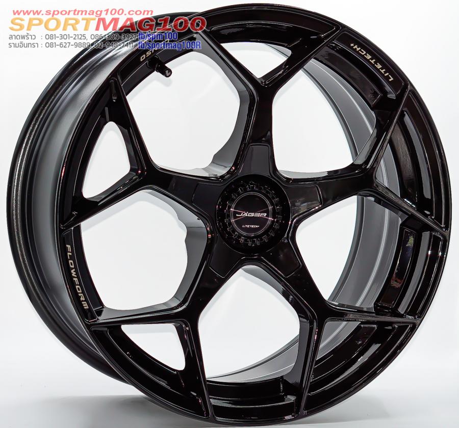 ล้อแม็ก FlowForming Lenso Jager VAMOS5 LITETECH+ ขอบ18นิ้ว 5รู112 สีดำ กว้าง 8.5 ET35