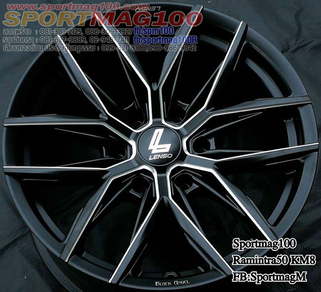 ล้อแม็ก แม็กใหม่ Lenso BlackAngle V9 6รู139 ET20 ดำมิลลิ่งเครียร์ 9-18นิ้ว