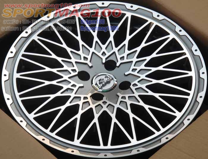 ล้อแม็ก แม็กซ์ใหม่ Racing R1 4รู100 สีเทาหน้าเงา 17นิ้ว