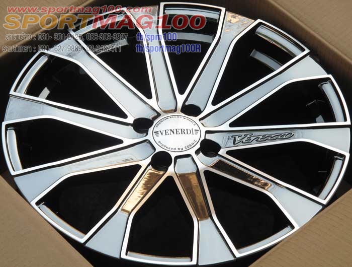 ล้อแม็ก แม็กซ์ใหม่ลายหรู Venerdi Verezzo 4รู100 แบล็คโคม 17นิ้ว