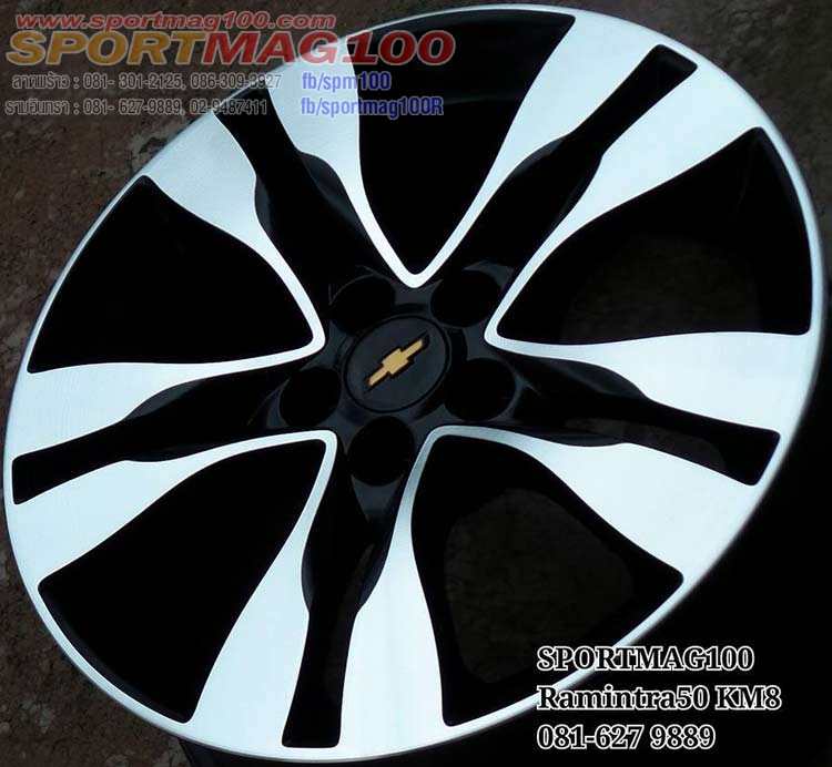 ล้อแม็ก แม็กซ์มือสอง New Cruze Modify 5รู105 ดำเงา 7-17นิ้ว(หมด)