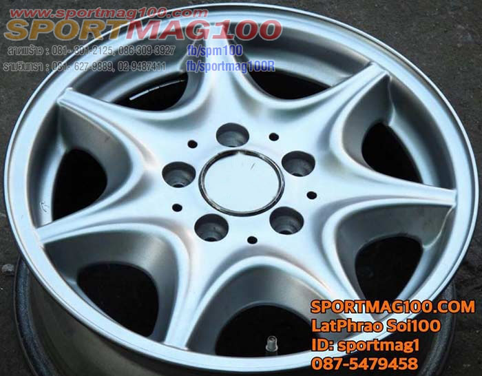 ล้อแม็ก แม็กซ์เเท้มือ2 Benz 5รู112สีซิลเวอร์ 6-15นิ้ว(ลาดพร้าว)