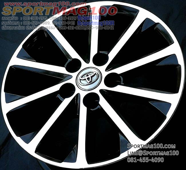 ล้อแม็ก แม็กซ์มือสอง New Camry 5รู114 ET45 ดำเงา 6.5-16นิ้ว(รามอินทรา)