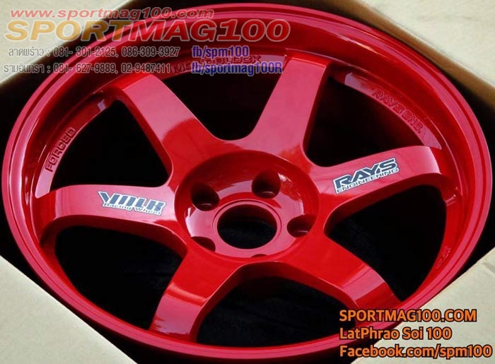 ล้อแม็ก *เฮียสั่งลด แม็กซ์ใหม่เรซ TE37 สีแดง F9 R10 เพียงใบละ4,700 รวมยางใหม่ 28,900 F9 R10-18นิ้ว+