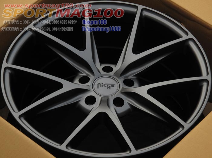 ล้อแม็ก แม็กซ์ใหม่ NICHE Misano ET35 สีเทา สำหรับซีรี่ย์3 F8.5 R9.5-19นิ้ว
