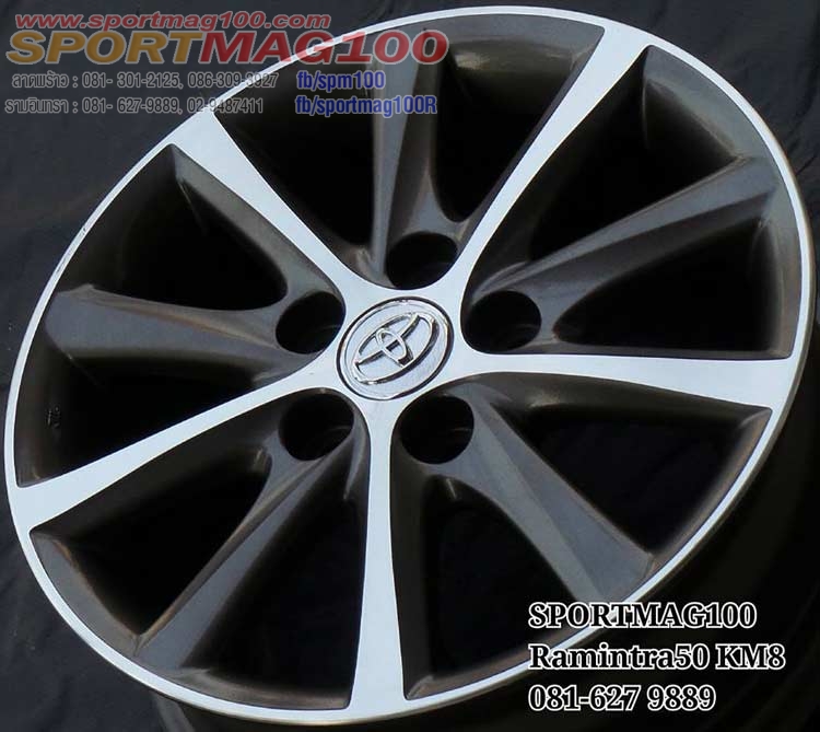 ล้อแม็ก แม็กซ์มือสอง Camry ไฮบริด 5รู114 ET45 กันเมทาลิก ใส่Vigo ได้เลย 6.5-16นิ้ว(รามอินทรา)