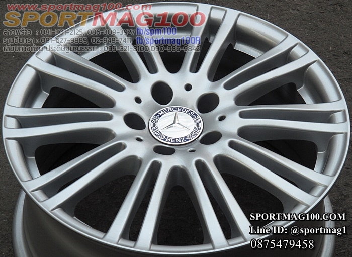 ล้อแม็ก แม็กซ์มือสอง Benz Eclass 5รู112 ET48 ดำด้าน 8-17นิ้ว(ลาดพร้าว-เลียบด่วน)