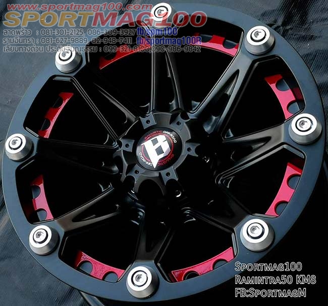 ล้อแม็ก ล้อแม็กใหม่ Ballistic Jester 6รู139 ET0 ดำด้าน 8-16นิ้ว(cb110)