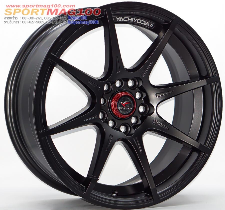 ล้อแม็กเบา Yachiyoda Lw01X 5รู100/114 ET30 ดำด้าน กว้าง7.5 ขอบ17นิ้ว 