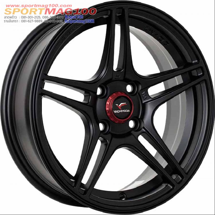 ล้อแม็ก Yachiyoda LW07 4รู100 ET35 ดำด้าน กว้าง7.5 ขอบ17นิ้ว 