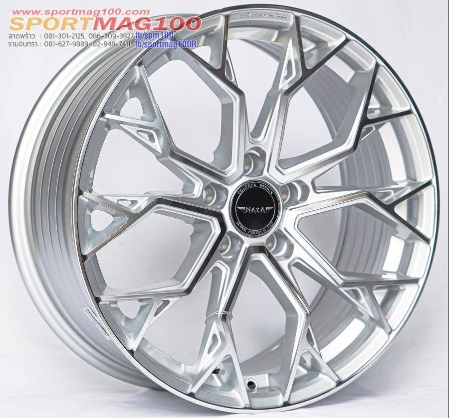 ล้อแม็ก NAYA Alpha3 ขอบ18นิ้ว 5รู112/114 ET38 ซิลเวอร์หน้าเงา กว้าง 8นิ้ว 