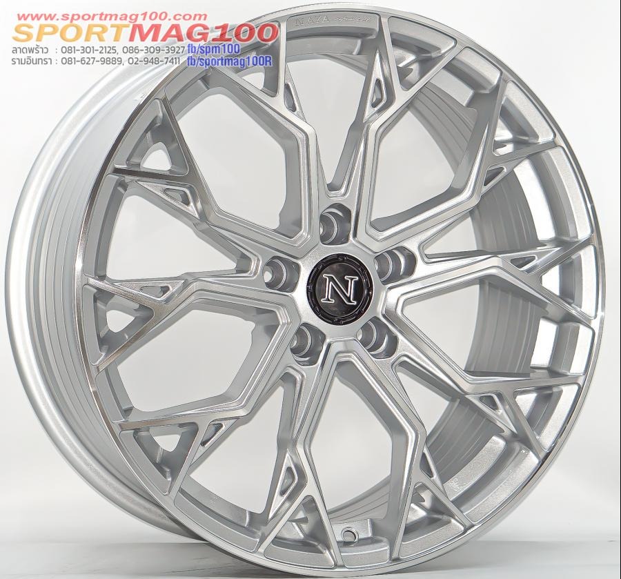 ล้อแม็กเบา NAYA Alpha3 5รู108 ET38 ซิลเวอร์หน้าเงา กว้าง8 ขอบ18นิ้ว 