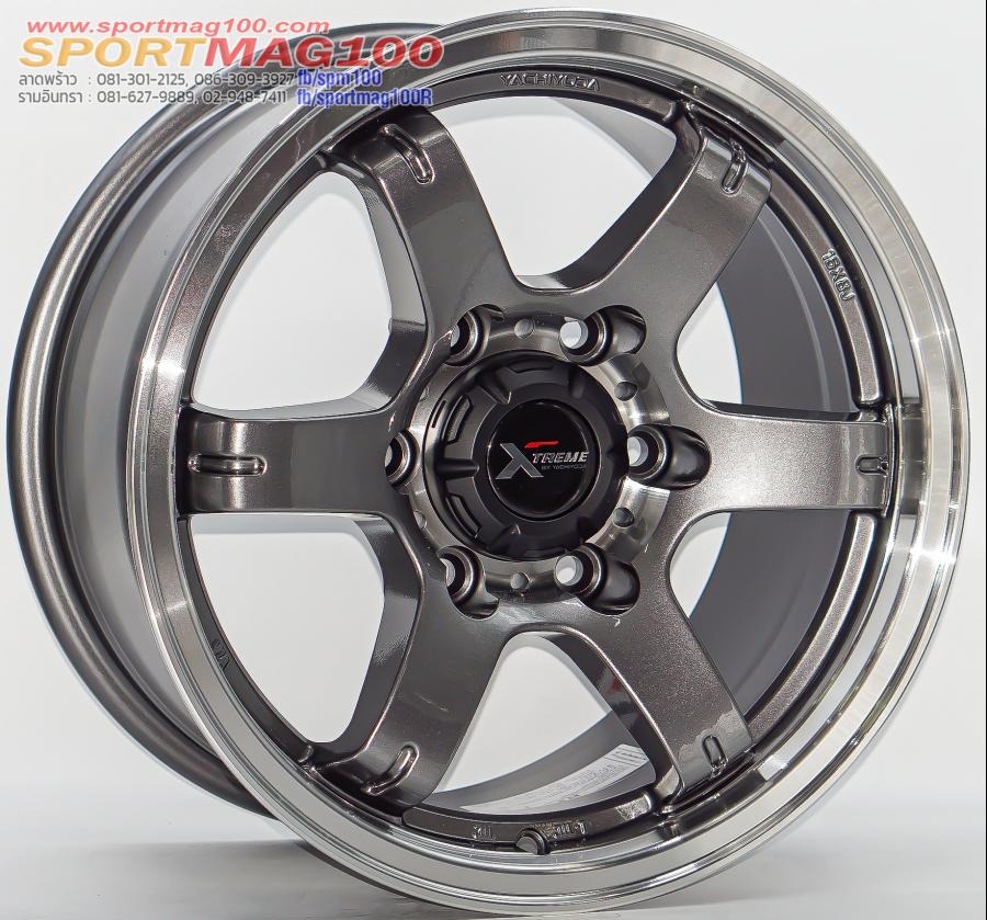 ล้อแม็ก Yachiyoda XT6 6รู139 ET25 สีเทา กว้าง8 ขอบ16นิ้ว
