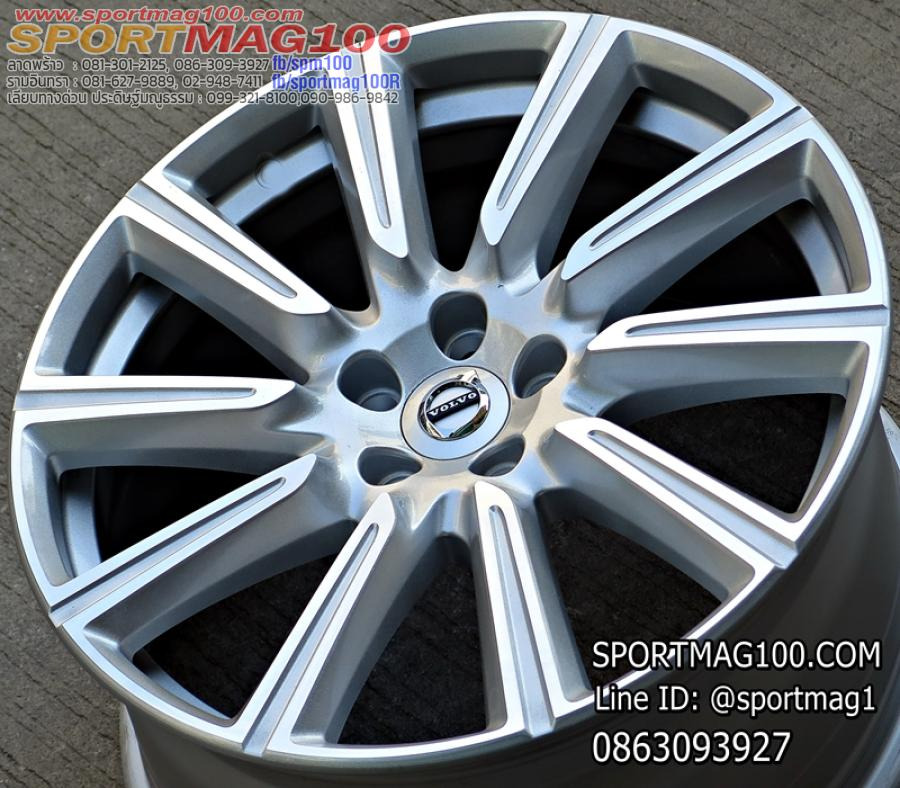 ล้อแม็กมือสองแท้ห้าง Volvo S90 5รู108 ซิลเวอร์หน้าเงา 8.5-19นิ้ว