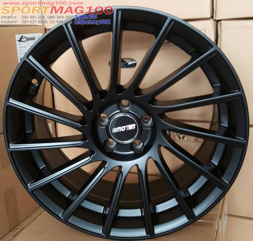 ล้อแม็ก Motec TND 5รู100 ET35 ดำด้าน กว้าง8.5 ขอบ18นิ้ว 